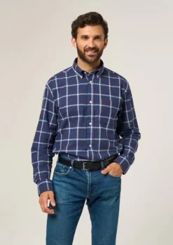 Alan Paine Ilkley Flannel Button Down Shirt - Shooting Fit
