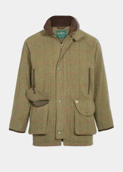 Alan Paine Men's Combrook Tweed Field Coat with Action Back
