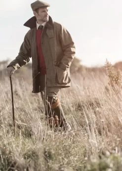 Alan Paine Men's Rutland Waterproof Tweed Flat Cap