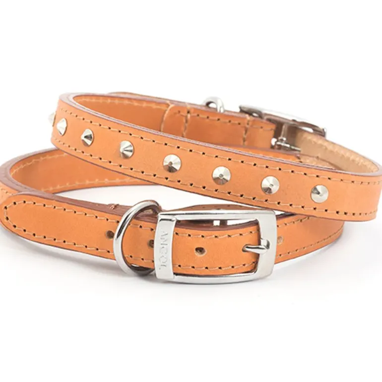 Ancol Heritage Leather Stud Collar