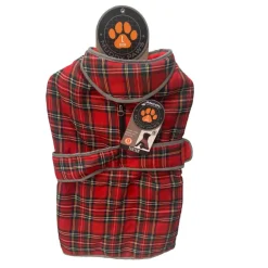 Ancol Highland Tartan Dog Coat Red