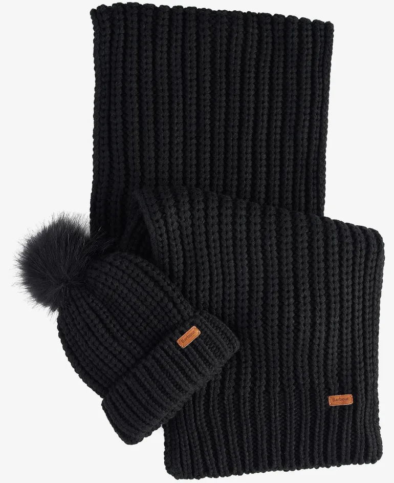 Barbour Saltburn Beanie & Scarf Gift Set