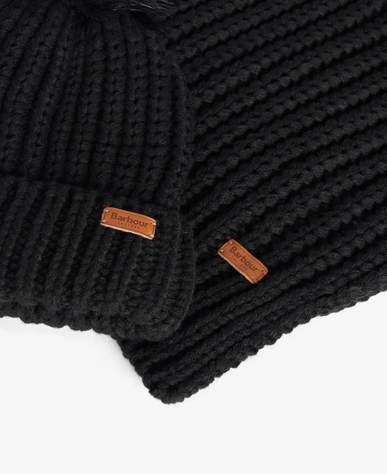 Barbour Saltburn Beanie & Scarf Gift Set