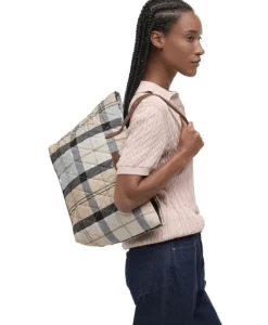 Barbour Women’s Wetherham Quilted Tartan Tote Bag SS25