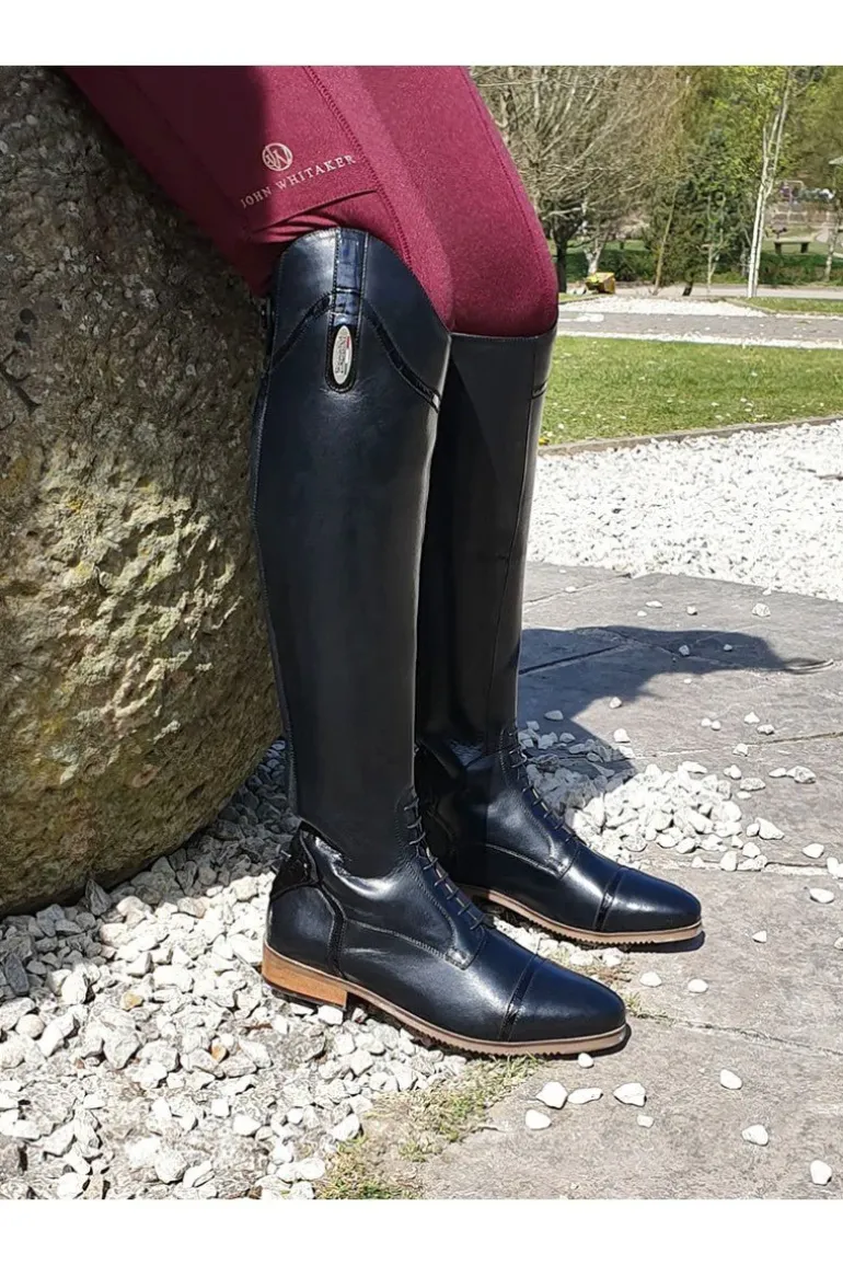 Brogini Florence Vogue Croc Field Boot - Black (SIZES 42-46)