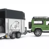 Bruder Land Rover Defender Station Wagon with Horse Trailer