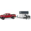Bruder Ram 2500 Power Wagon Trailer and horses
