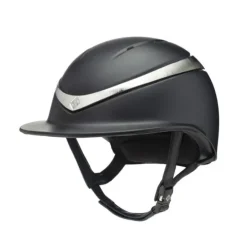 Charles Owen Halo Riding Helmet Wide Peak - Black Matte Luxe