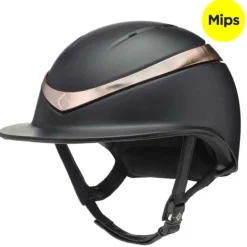 Charles Owen Halo Riding Helmet Wide Peak - Black Matte Luxe
