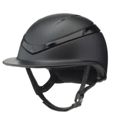 Charles Owen Halo Riding Helmet Wide Peak - Black Matte Luxe
