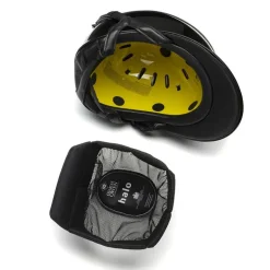 Charles Owen Halo Riding Helmet Wide Peak - Black Matte Luxe