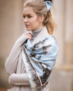 Clare Haggas Large Turf War Monochrome Blue