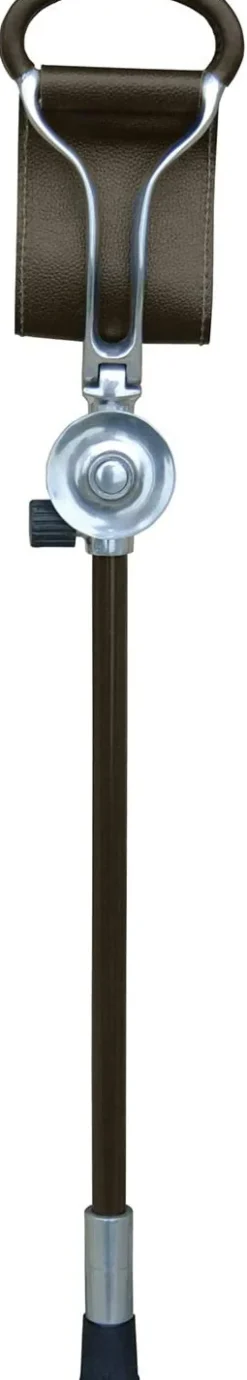 Classic Canes Promenade Leather Seat Stick with Rubber Ferrule