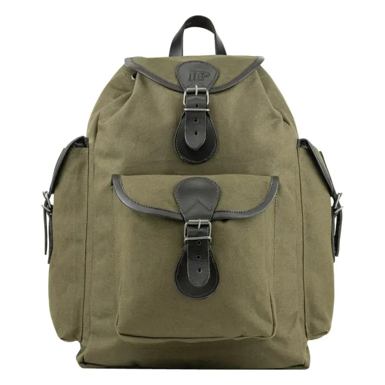 Cotton & Leather Rucksack by David Nickerson