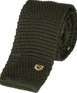 Dubarry Knockroe Knitted Tie Olive One Size