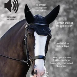 Equetech Horse Soundless Ear Net Hood
