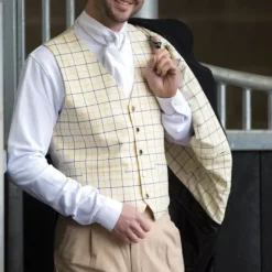Equetech Men's Classic Tattersall Check Waistcoat