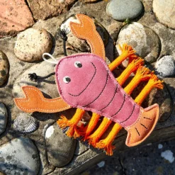 Green & Wild's Larry The Lobster Eco Dog Toy