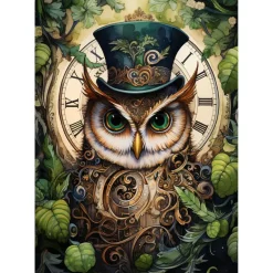 Greeting Card - Wise Old Owl by A.K. Skipsey