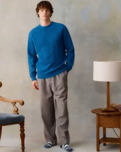 Harley of Scotland Men's Cable Knit Crew