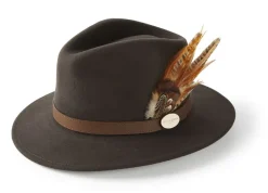 Hicks & Brown Suffolk Fedora Hat (Gamebird Feather)