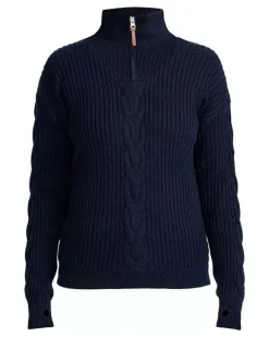 Holebrook Sweden Women's Valborg Knitted Windproof T-Neck Sweater