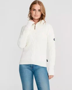 Holebrook Sweden Women's Valborg Knitted Windproof T-Neck Sweater