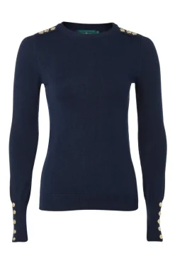 Holland Cooper Button Knit Crew Neck
