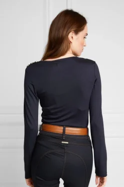 Holland Cooper Long Sleeve V-Neck Tee