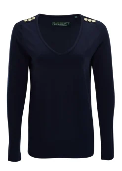 Holland Cooper Long Sleeve V-Neck Tee