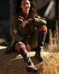 House of Cheviot Lady Fairisle Sock Chestnut