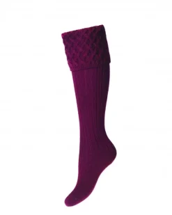House Of Cheviot Lady Rannoch Sock Burgundy