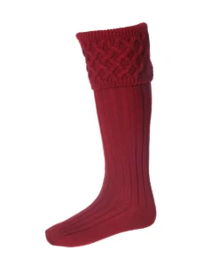 House Of Cheviot Men's Rannoch Sock Brick Red