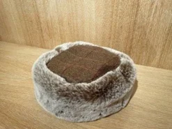 Lawrence & Foster Nina Faux Fur Trim Hat - Heather