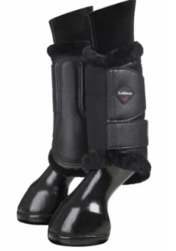 LeMieux Fleece Brushing Boots Black/Black