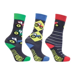 Little Knight Tractor Collection Bamboo Childrens Socks Size 8-12