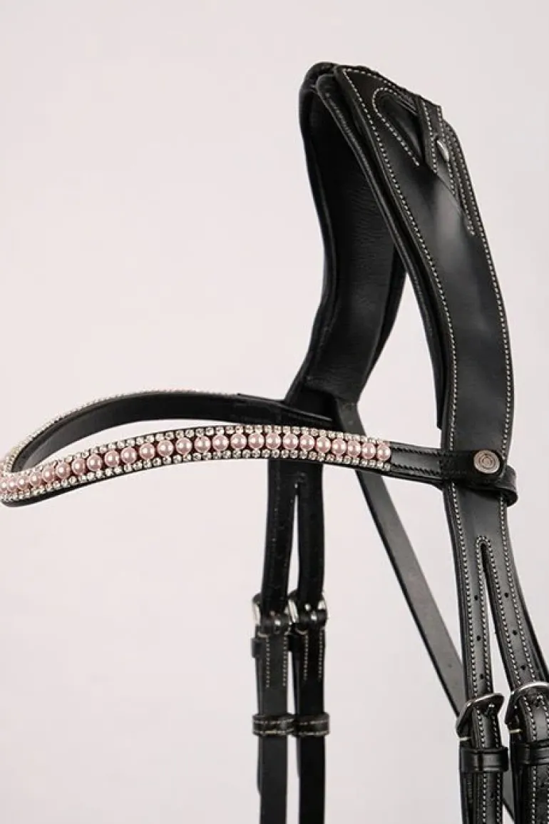 Montar Soft Pink Swarovski Pearl Curved Browband