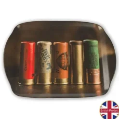 Old Shotgun Cartridges Medium Melamine Serving Tray by Charles Sainsbury-Plaice