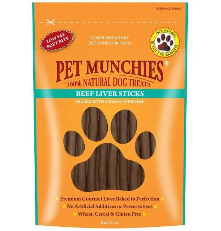 Pet Munchies Beef Liver Sticks 90g