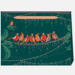 Sara Miller London Rows of Robins Large Gift Bag