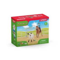 Schleich Farm World Cowgirl Team Roping Fun
