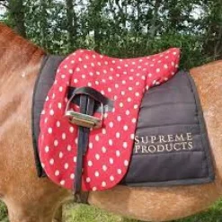 Supreme Products Ride on Dotty Fleece Saddle Cover