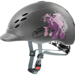 Uvex Onyxx Kids Riding Helmet Little Pony Anthracite Matt